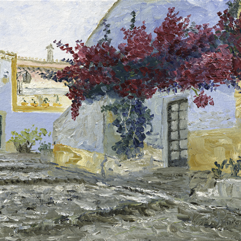 "Red Azalea"<br/>
11x14 Oil<br/>
May 30, 2023