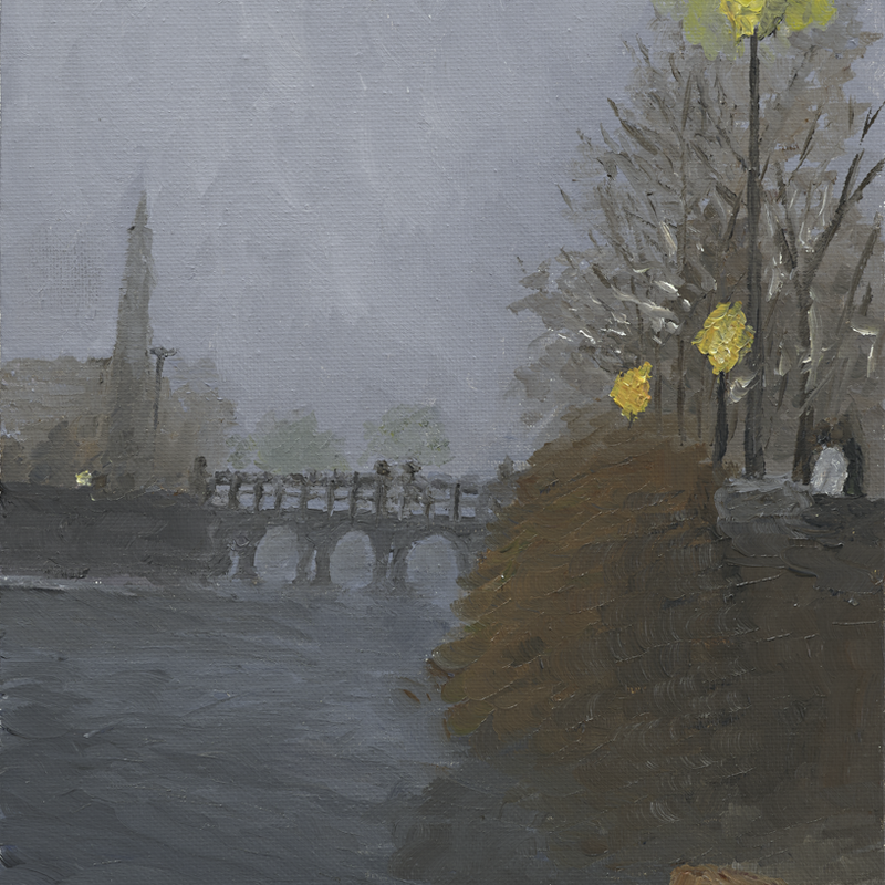 "Foggy Day"<br/>
8x10 Oil<br/>
Jan 11, 2023